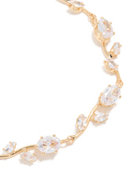 Gold Cubic Zirconia Vine Bracelet - link has visual effect only