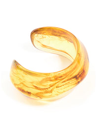 Brown Acrylic Marbled Orb Bangle - link has visual effect only