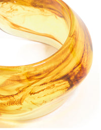 Brown Acrylic Marbled Orb Bangle - link has visual effect only