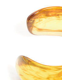 Brown Acrylic Marbled Orb Bangle - link has visual effect only