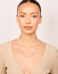 Rose Gold Plated Diamante Fireball Chain Necklace - link has visual effect only
