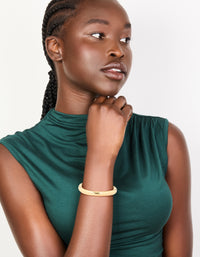 Gold Plated Chubby Wrist Cuff - link has visual effect only