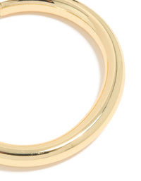 Gold Plated Chubby Wrist Cuff - link has visual effect only