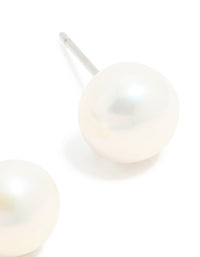 Waterproof Stainless Steel Freshwater Pearl Stud Earrings - link has visual effect only