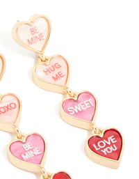Gold Cutie Pie Drop Earrings - link has visual effect only