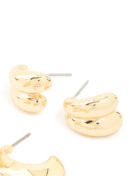 Gold Plated Brass Multi Teardrop Earrings 3-Pack - link has visual effect only
