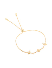 Gold Plated Cubic Zirconia Stars Toggle Bracelet - link has visual effect only