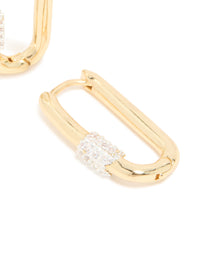 Mixed Metal Plated Carabiner Huggie Earrings - link has visual effect only