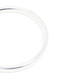 Silver Smooth Thick Bangle - link has visual effect only