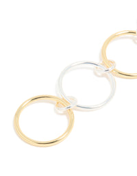 Mixed Metal Solid Linked Rings - link has visual effect only