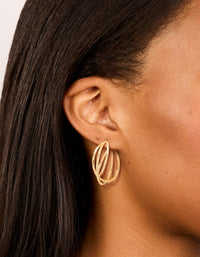 Gold Dainty Wrap Hoop Earrings - link has visual effect only