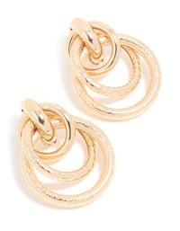 Gold Layered Tube Earrings - link has visual effect only