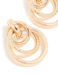Gold Layered Tube Earrings - link has visual effect only