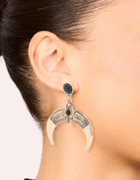 Antique Gold Horn Drop Earrings - link has visual effect only