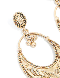 Antique Gold Statement Drop Earrings - link has visual effect only