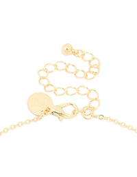 Gold Plated Cubic Zirconia Bubble Letter A Necklace - link has visual effect only