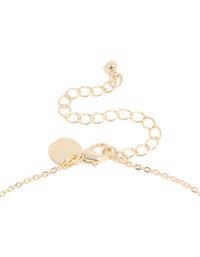 Gold Cubic Zirconia Floral Pear Y-Necklace - link has visual effect only