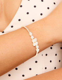 Gold Cubic Zirconia Dainty Pear Bangle - link has visual effect only