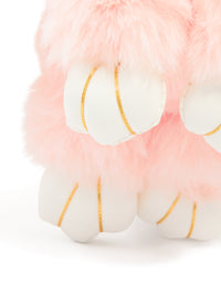 Pink Fabric Small Bunny Key Chain - link has visual effect only