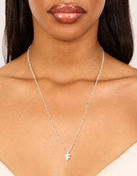 Waterproof Stainless Steel Mini Bubble Letter F Necklace - link has visual effect only