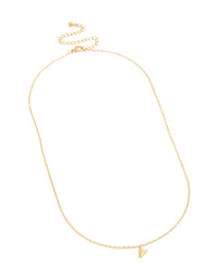 Waterproof Gold Plated Stainless Steel Mini Bubble Letter Y Necklace - link has visual effect only