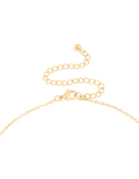 Waterproof Gold Plated Stainless Steel Mini Bubble Letter U Necklace - link has visual effect only