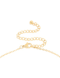 Waterproof Gold Plated Stainless Steel Mini Bubble Letter P Necklace - link has visual effect only