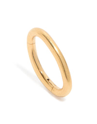 Gold Plated Surgical Steel Oval Clicker Belly Ring - link has visual effect only