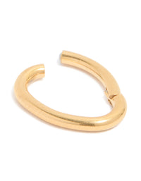 Gold Plated Surgical Steel Oval Clicker Belly Ring - link has visual effect only