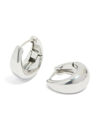 Surgical Steel Bold Oval Hoop Earrings - link has visual effect only