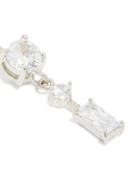 Titanium Diamante Chain Drop Belly Bar - link has visual effect only