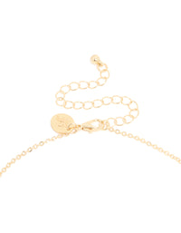Gold Plated Cubic Zirconia Large Oval Cross Necklace - link has visual effect only