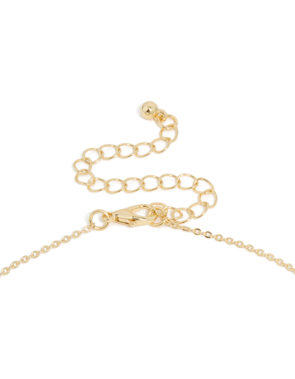 Gold Plated Cubic Zirconia & Pearl Letter K Necklace