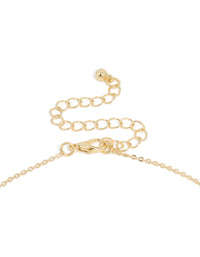 Gold Plated Cubic Zirconia & Pearl Letter K Necklace - link has visual effect only