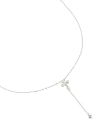 Sterling Silver Cubic Zirconia Cross Y-Necklace - link has visual effect only