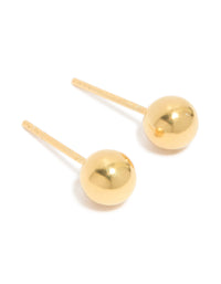 Gold Plated Sterling Silver Ball Stud Earrings - link has visual effect only