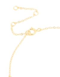 Gold Plated Sterling Silver Tigers Eye Semi Precious Stone Station Bracelet - link has visual effect only