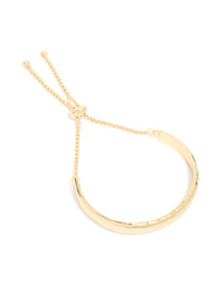 Gold Plated Classic Thick Toggle Bracelet - link has visual effect only