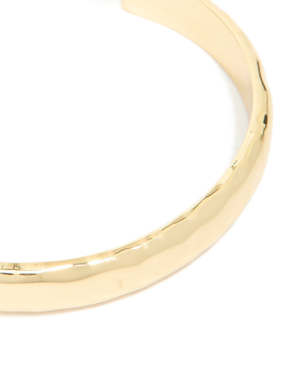 Gold Plated Classic Thick Toggle Bracelet