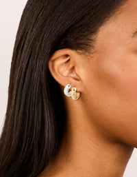 Mixed Metal Brass Classic Round Hoop Earrings 2-Pack - link has visual effect only