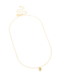 Gold Plated Brass Citrine November Birthstone Necklace - link has visual effect only
