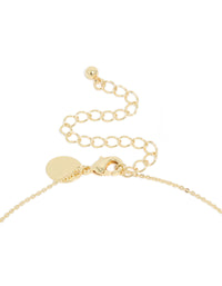 Gold Plated Brass Emerald Cubic Zirconia May Birthstone Necklace - link has visual effect only
