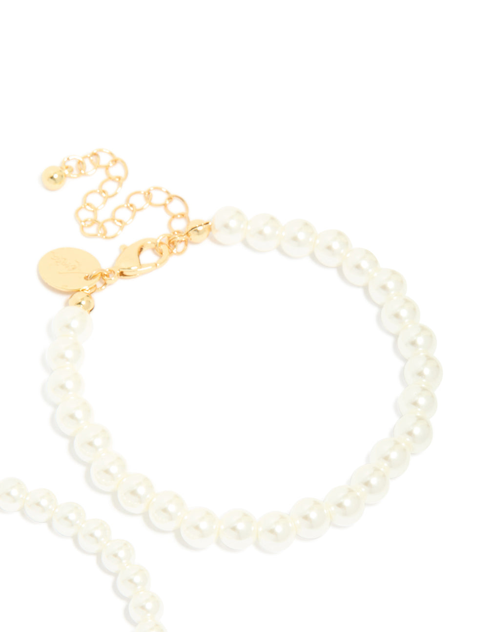 Gold Plated Classic Pearl Bracelets 2-Pack