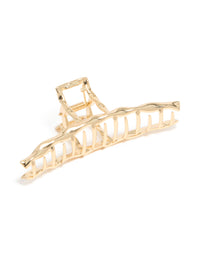 Gold Molten Wave Hair Claw Clip - link has visual effect only