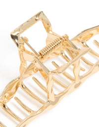 Gold Molten Wave Hair Claw Clip - link has visual effect only