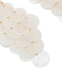 White Genuine Shell Waterfall Drop Earrings - link has visual effect only