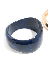Dark Acrylic & Gold Bangles 2-Pack - link has visual effect only