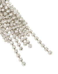 Silver Diamante Dazzle Tassel Drop Earrings - link has visual effect only