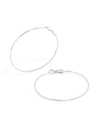 Surgical Steel Fine Hoop Earrings 50 MM - link has visual effect only