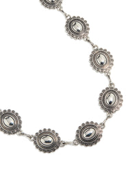 Antique Silver Western Scalloped Oval Belt - link has visual effect only